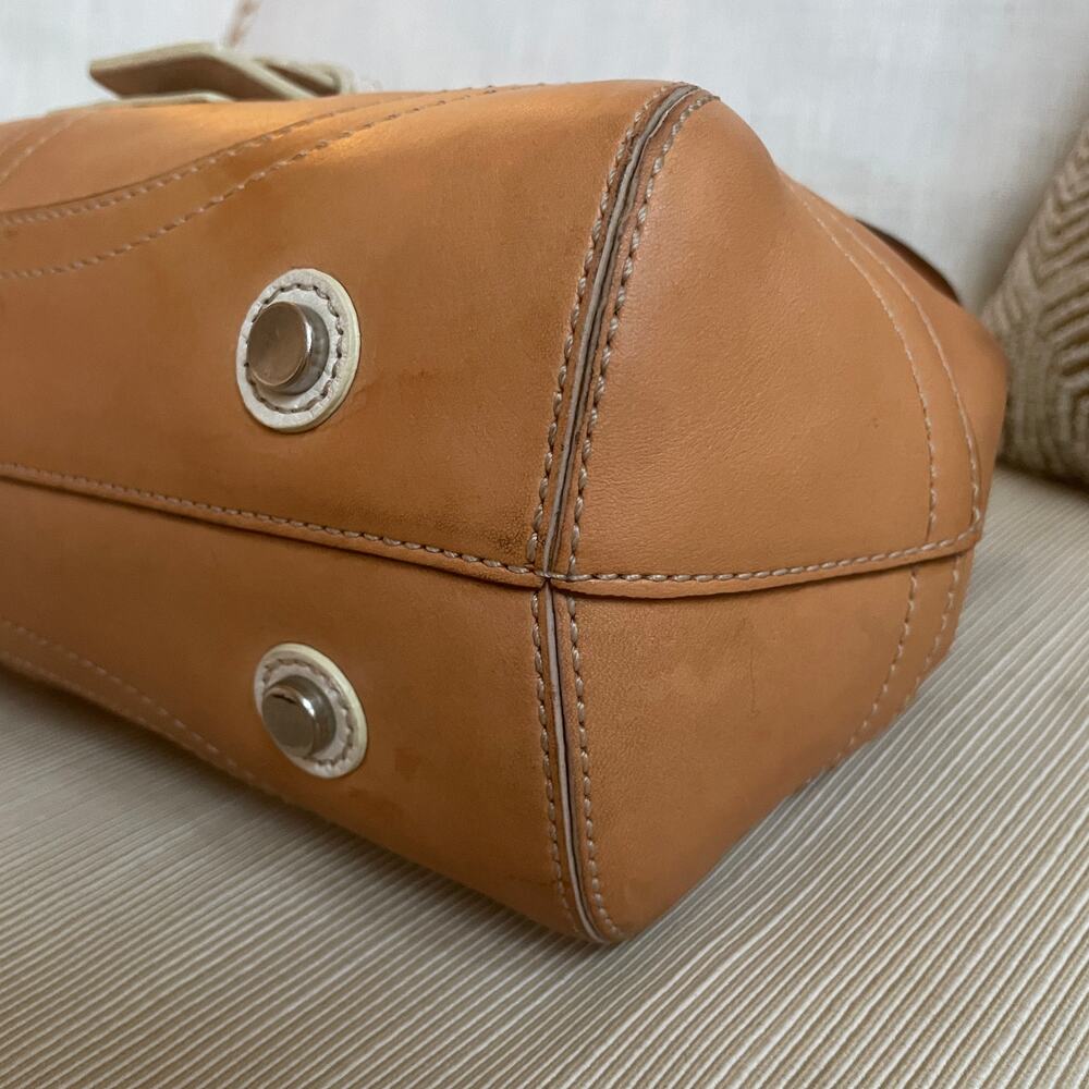 Vintage Coach Soho Buckle Flap 6692 | Tan Ivory Vachetta Leather Y2K - Picture 10 of 15